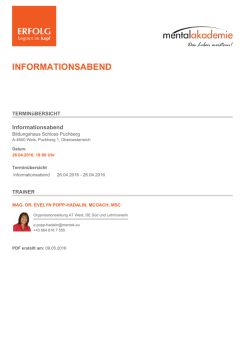 informationsabend - Mentalakademie
