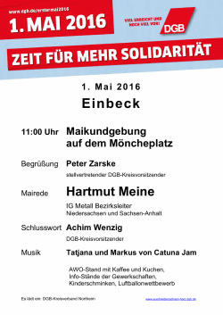 01 1.Mai 2016 Veranstaltungen Einbeck