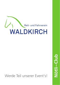 NoetliClub_Flyer - Reit- und Fahrverein Waldkirch