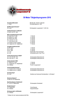 Tätigkeitsprogramm 50m 2016 - Schützenverein Laupersdorf