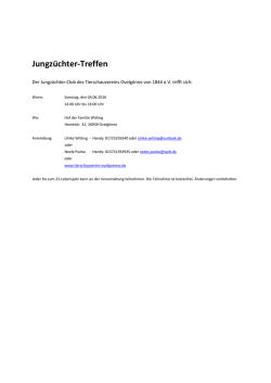 Jungzüchter-Treffen - Tierschauverein Ovelgönne