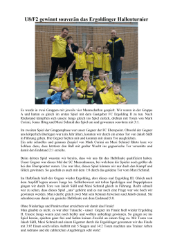Fußball (Junioren): U8 siegen beim Hallenturnier des FC Ergolding