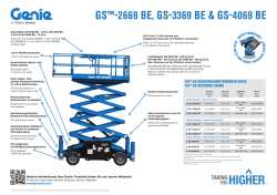 GS&trade;-2669 BE, GS-3369 BE & GS-4069 BE
