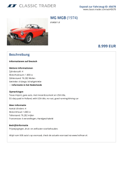 MG MGB (1974) 8.999 EUR