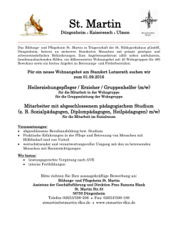 Heilerziehungspfleger / Erzieher / Gruppenhelfer / Mitarbeiter mit