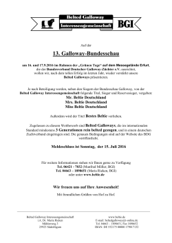 13. Galloway-Bundesschau - Belted Galloway Interessengemeinschaft