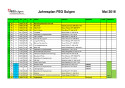 Jahresplan FEG Sulgen Mai 2016