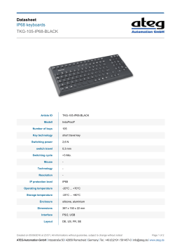 Datasheet IP68 keyboards TKG-105-IP68-BLACK