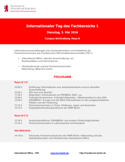 Internationaler Tag des Fachbereichs 1