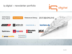iq digital – newsletter portfolio