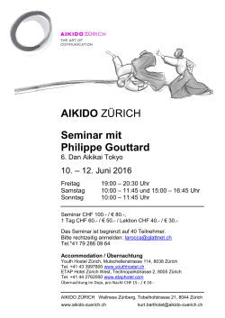 AIKIDO ZÜRICH Seminar mit Philippe Gouttard