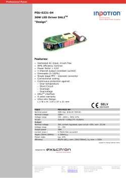 PSU-0231-04 • LED-Driver • Dali™ • Design • 30W