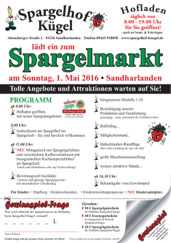 Spargelmarkt - Spargelhof Kügel