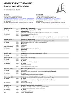 gottesdienstordnung - St. Georg, Milbertshofen