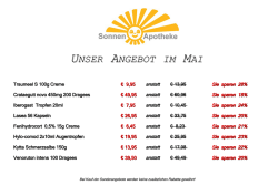 unser angebot im mai - Sonnen