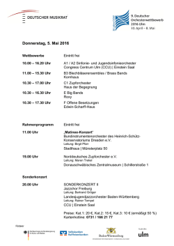 Donnerstag, 5. Mai 2016