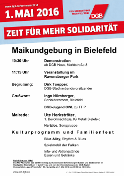1. Mai 2016 Bielefeld