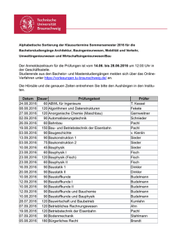 Fakultät 3 Architektur, Bauingenieurwesen und