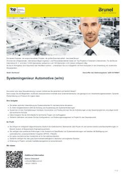 Systemingenieur Automotive Job in Dortmund