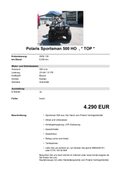 Detailansicht Polaris Sportsman 500 HO €,€* TOP