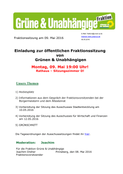 Ausschussunterlagen - Grüne Fraktion Pinneberg