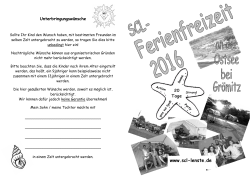 Anmeldung 2016 - SCL - Ferienfreizeit am Lensterstrand