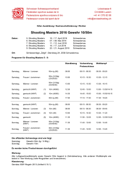 Shooting Masters 2016 Gewehr 10/50m