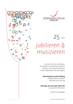 Flyer Jubiläumskonzert - Divertimento vocale Freiburg