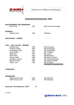 Kantonale Ehrenveteranen - SOBV – Solothurner Blasmusikverband