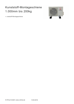 Kunststoff-Montageschiene 1.000mm bis 200kg - S-Klima