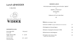 Lunch @WIDDER - Restaurant Widder