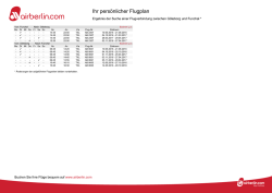Ihr pers&ouml;nlicher Flugplan
