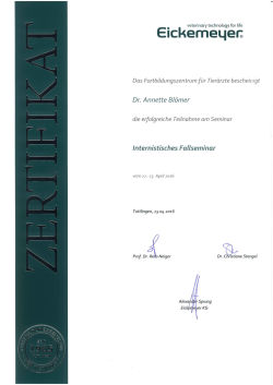 Internistische F&auml;lle - Tierarztpraxis Dr. Bl&ouml;mer