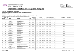 Interim Result after Dressage and Jumping