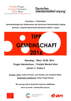 tipp gemeinschaft - Prager Literaturhaus