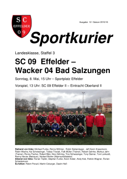 SC 09 Effelder – Wacker 04 Bad Salzungen