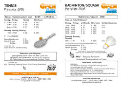 Preisliste - Sportzentrum Open Air
