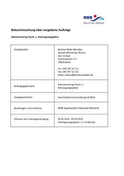 Rahmenvertrag Flucht- und Rettungswegepläne