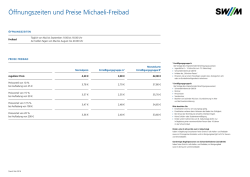 Öffnungszeiten und Preise Michaeli