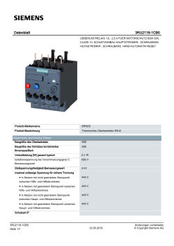 Datenblatt 3RU2116-1CB0 - Siemens Industry Online Support