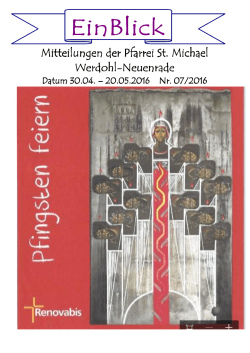 Einblick 07-2016 - Gemeinde St. Michael Werdohl