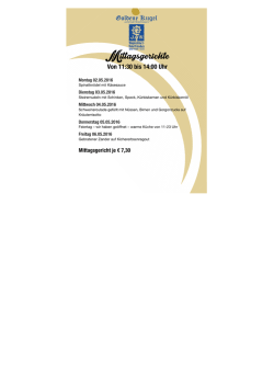Mittagsmenü