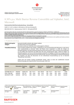 Termsheet (DE) - Notenstein Anlageprodukte