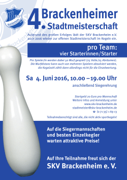 Plakat - SKV Brackenheim eV