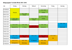 aktueller Belegungsplan der Turnhalle Siselen