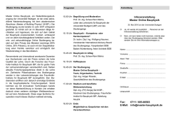 Infoveranstaltung Master Online Bauphysik Fax: 0711 / 685
