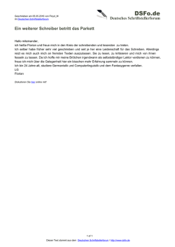 Ein weiterer Schreiber betritt das Parkett