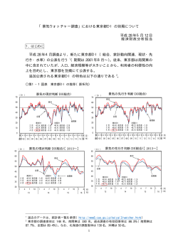 「景気ウォッチャー調査」における東京都DIの別掲について 平成 28 年5