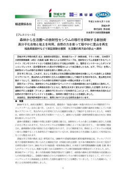 森林から生活圏への放射性セシウムの移行を抑制する新技術
