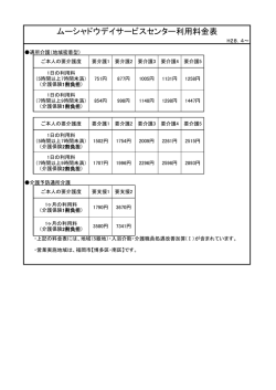 ムーンシャドウデイサービス料金表（PDF